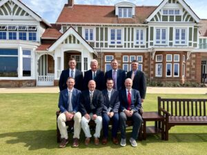 Golfers playing 36 holes at Muirfield