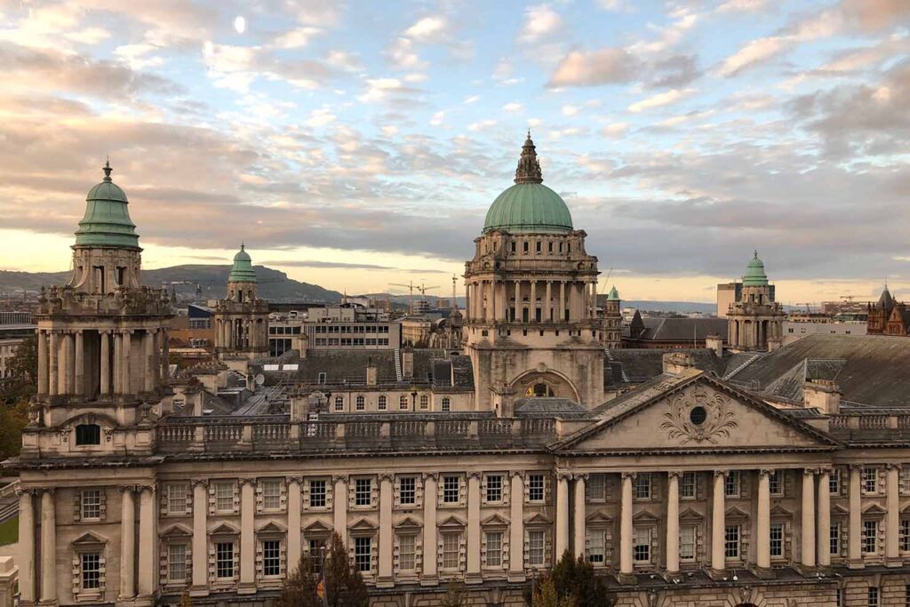 Belfast skyline at night