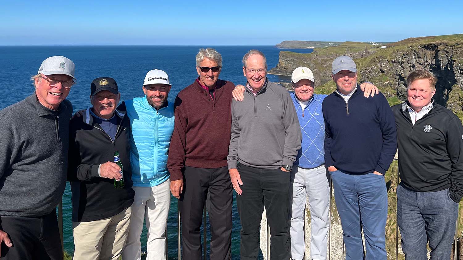 Dunluce-Castle-Portrush Golfers visiting Dunluce Castle while in Portrush