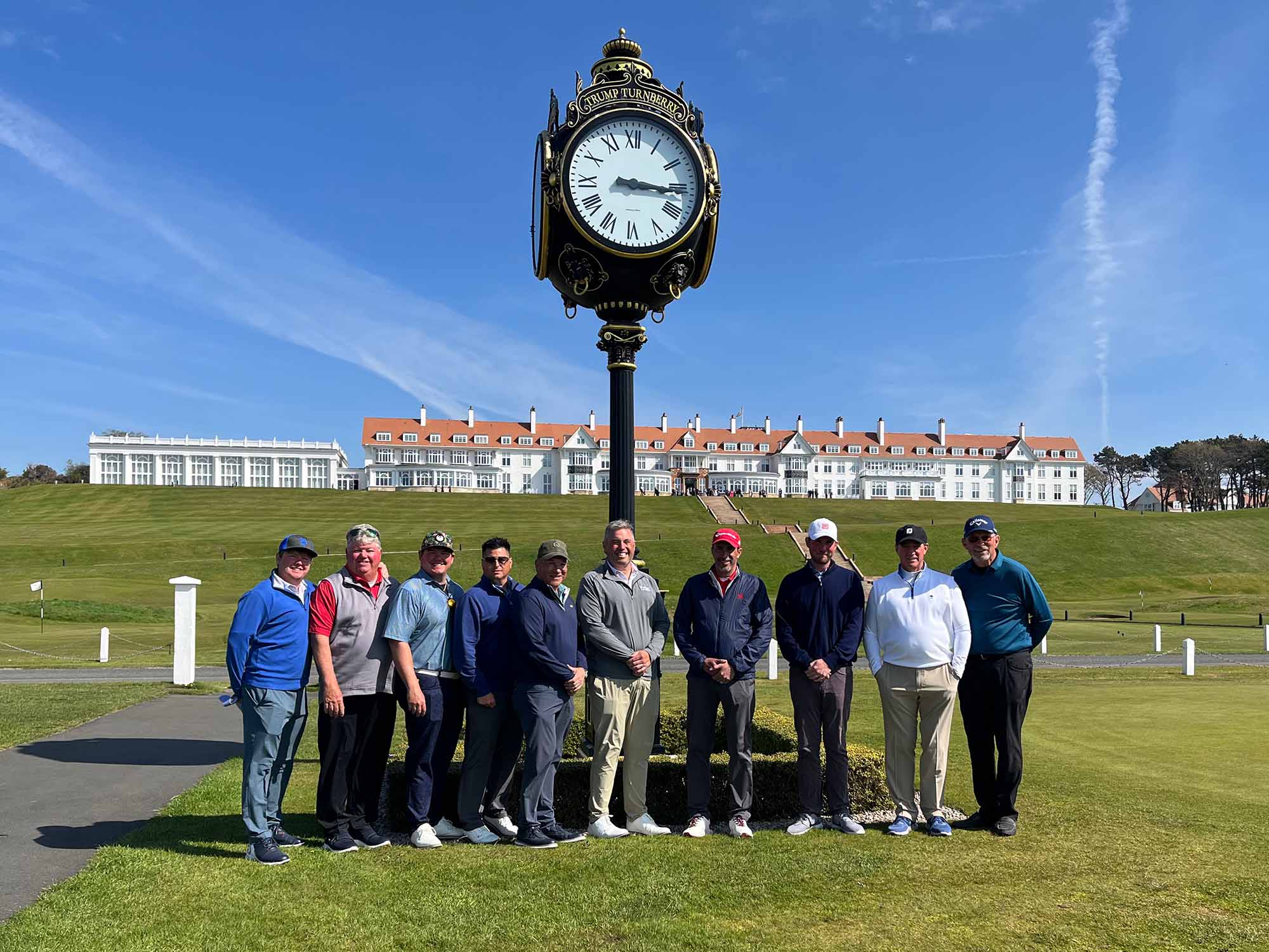Golfers enjoy a sunny day at Turnberry on golf trip to Scotland