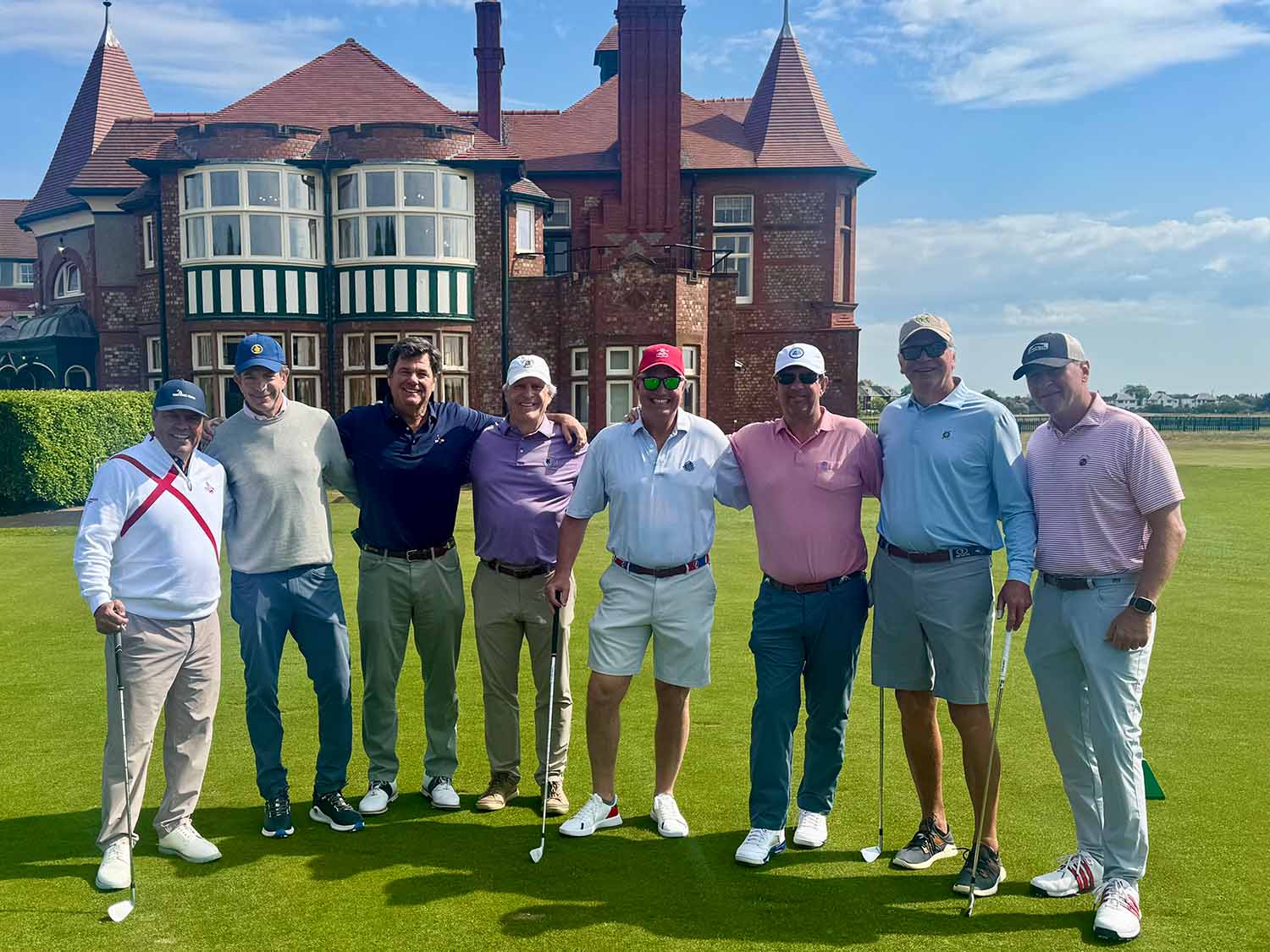 Golfers on a trip to England's Golf Coast
