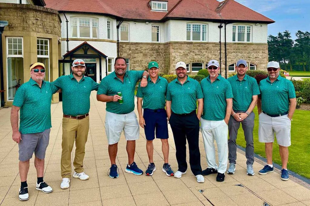 Members at Royal County Down during their Ireland golf expedition