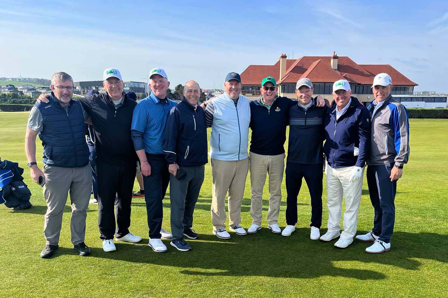 Golfers ready for their tee time at Royal Portrush