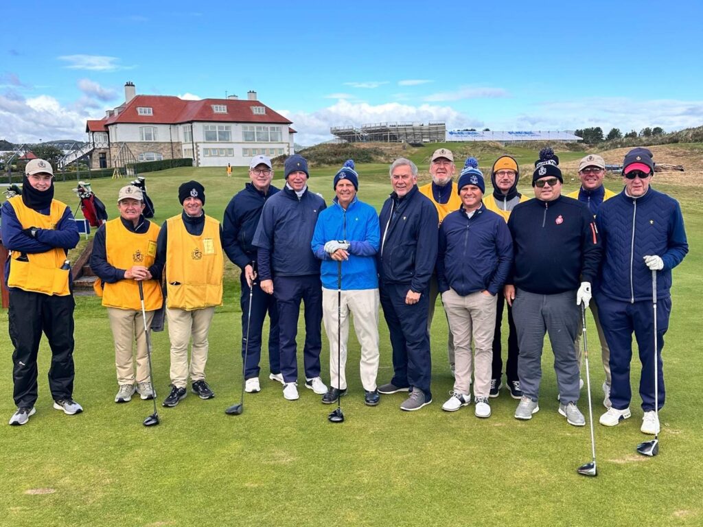 Tom Gilbert, PGA and his Gulph Mills Golf Club members enjoy a beautiful yet chilly day at Royal County Down.