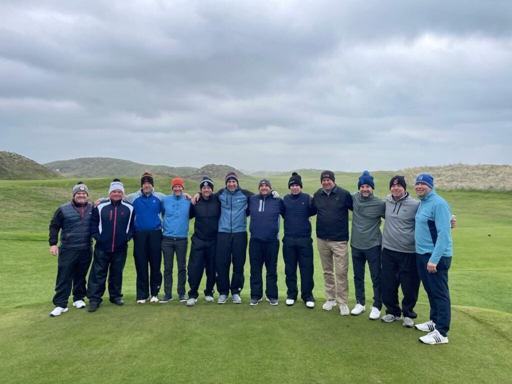 The Expedition led by Andy Sathe enjoys an unforgettable round at Royal Conty Down.