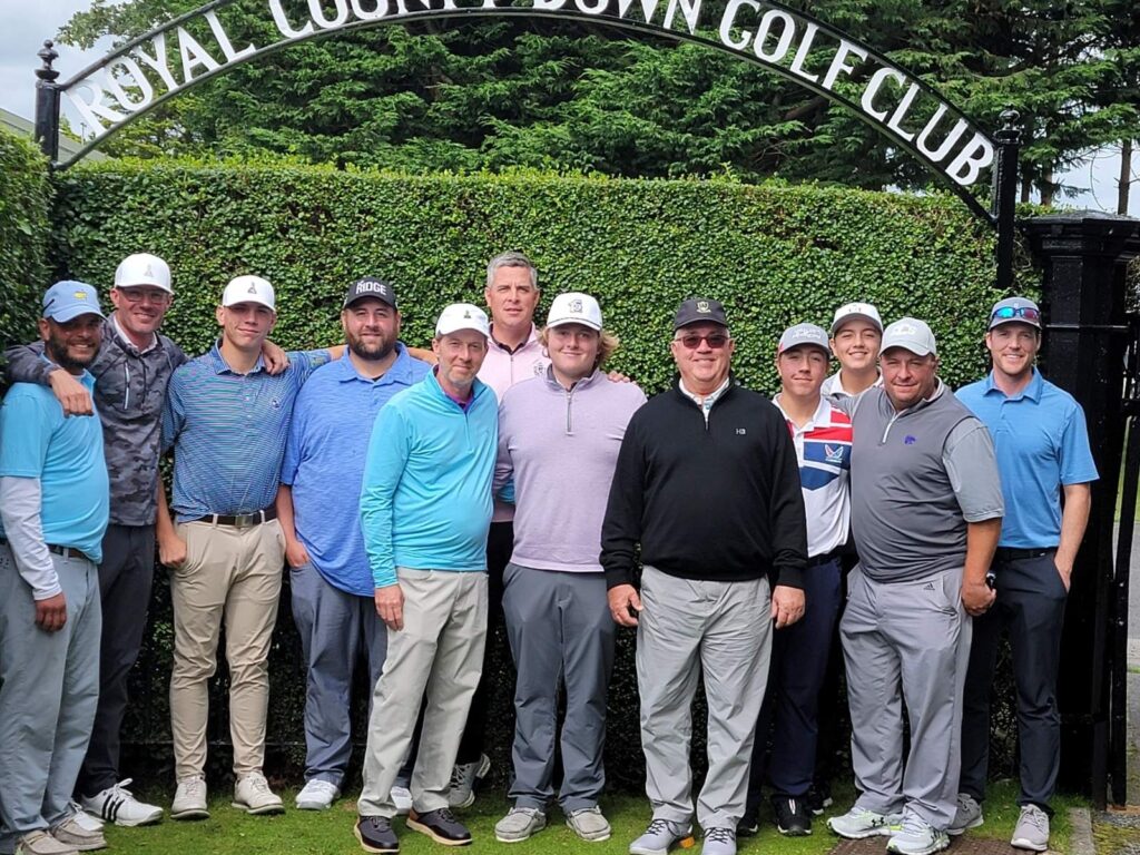 Group Captain Bob Peel and Friends from Flint Hills National Golf Club at Royal County Down.