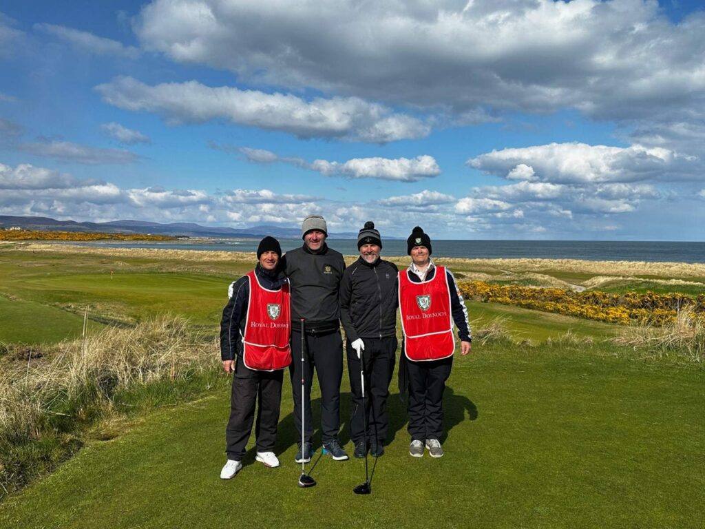 Group Captain John Nicodemo and Jeff Watters from Allegheny Country Club at Royal Dornoch.