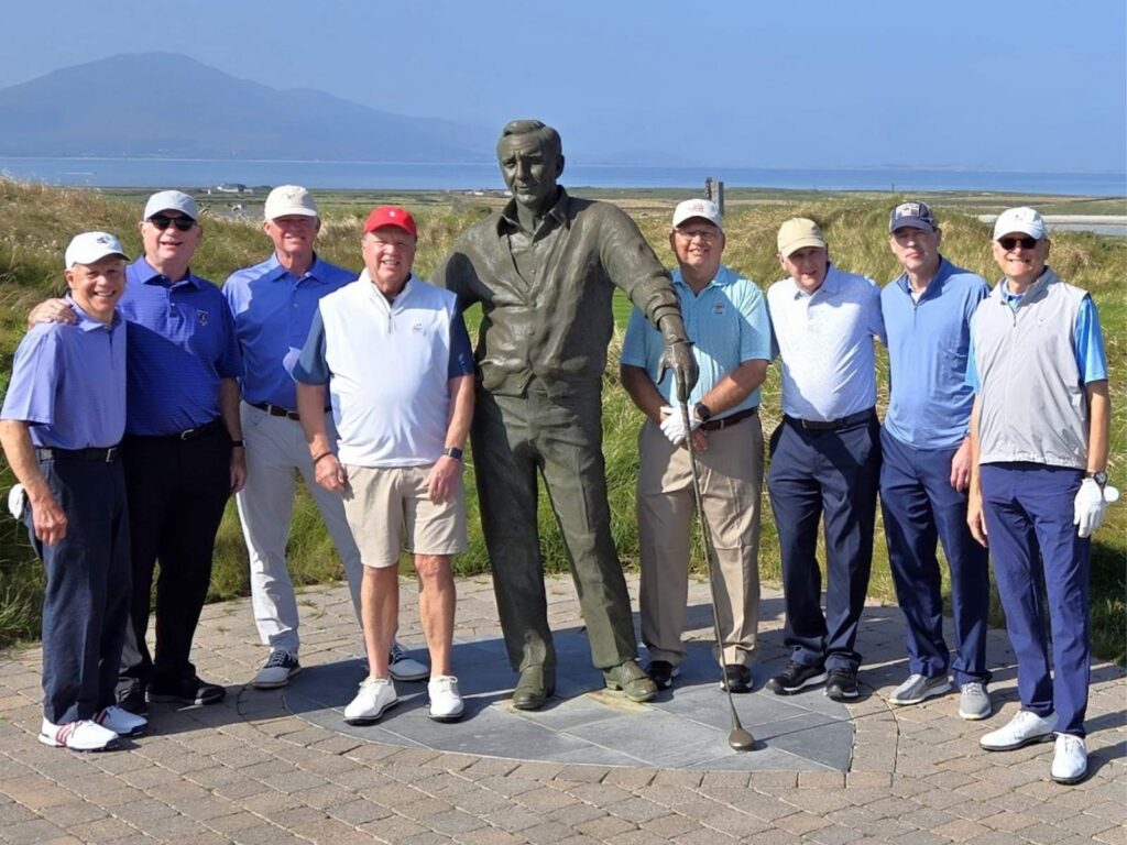 The Expedition led by Bill Allen from Dunwoody Country Club ready for The King’s links in Ireland.