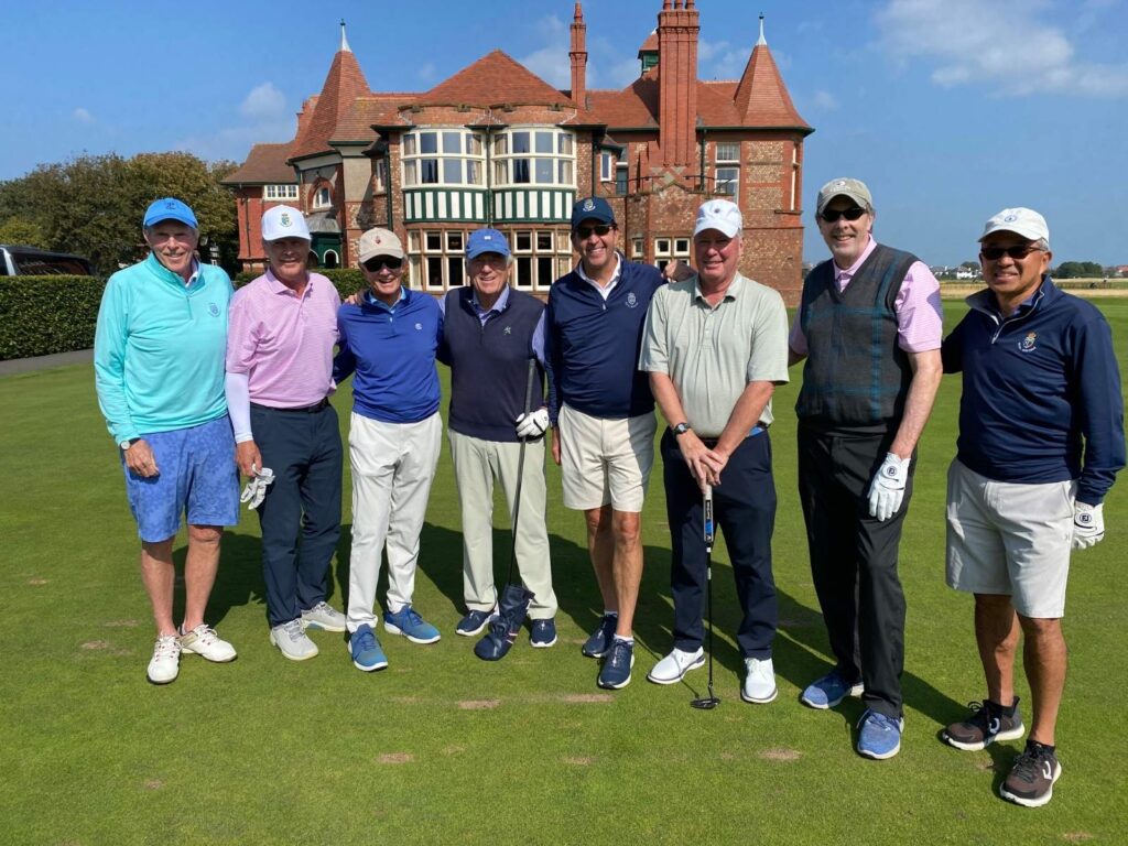 Group Captain Geoff Brown and Friends from Burning Tree Club and Chevy Chase Club at Royal Lytham & St. Annes.