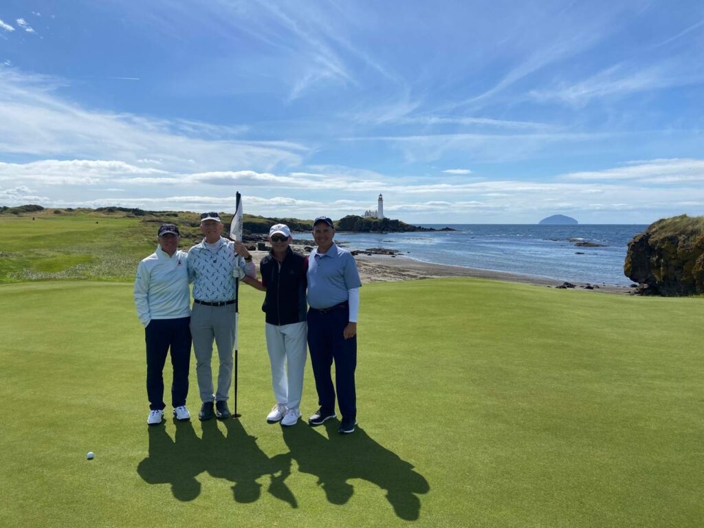 The Expedition led by Tom Arata enjoys a spectacular afternoon at Turnberry.
