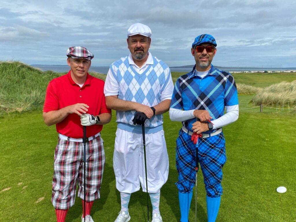 Rob Lehman, Ken Jenkins, and Chris Immormino survey the scene from the 6th tee at Ballybunion.