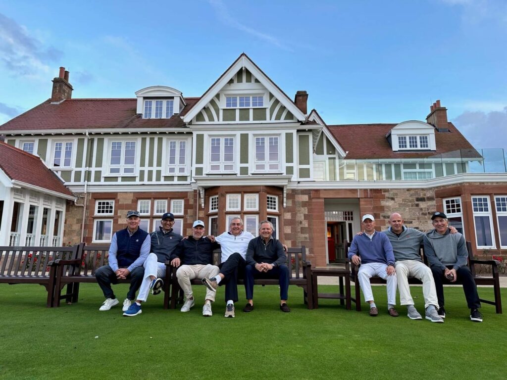 Mark Bixler, PGA with his Kirtland Country Club members at Muirfield.