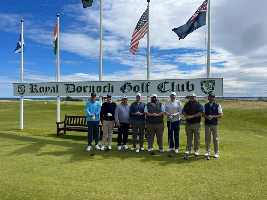 The Expedition led by Bill Horton from Old Overton Club and Willow Point Golf & Country Club at Royal Dornoch.