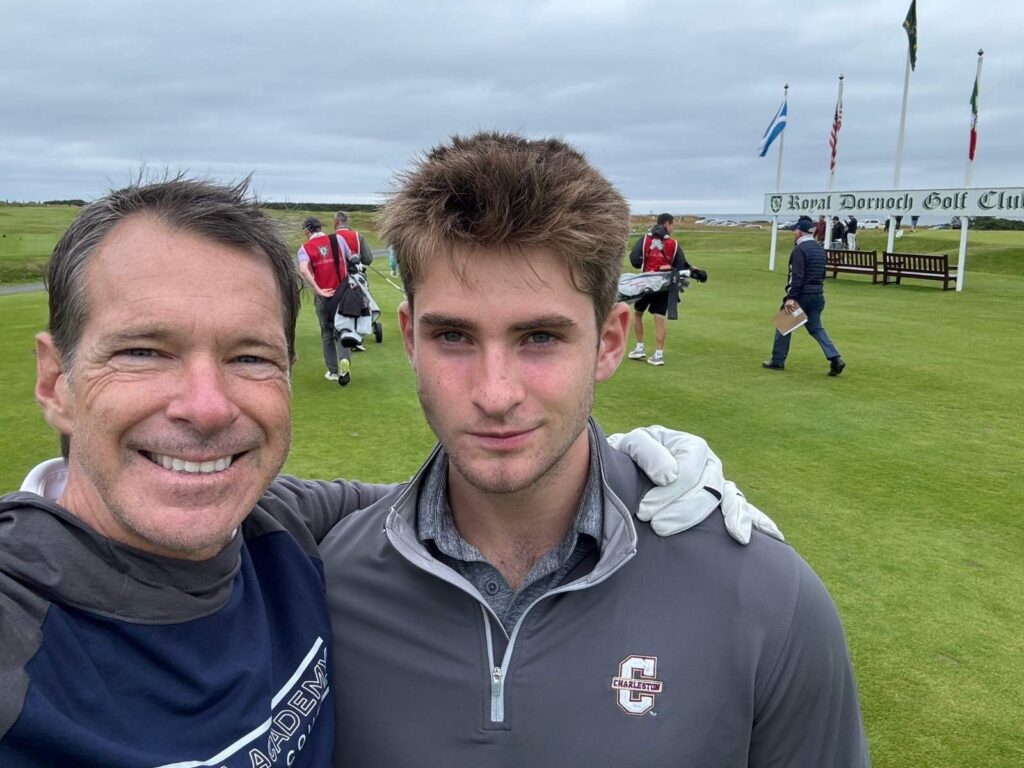Brian and Bailey Bolter from Naval Academy Golf Club at Royal Dornoch.