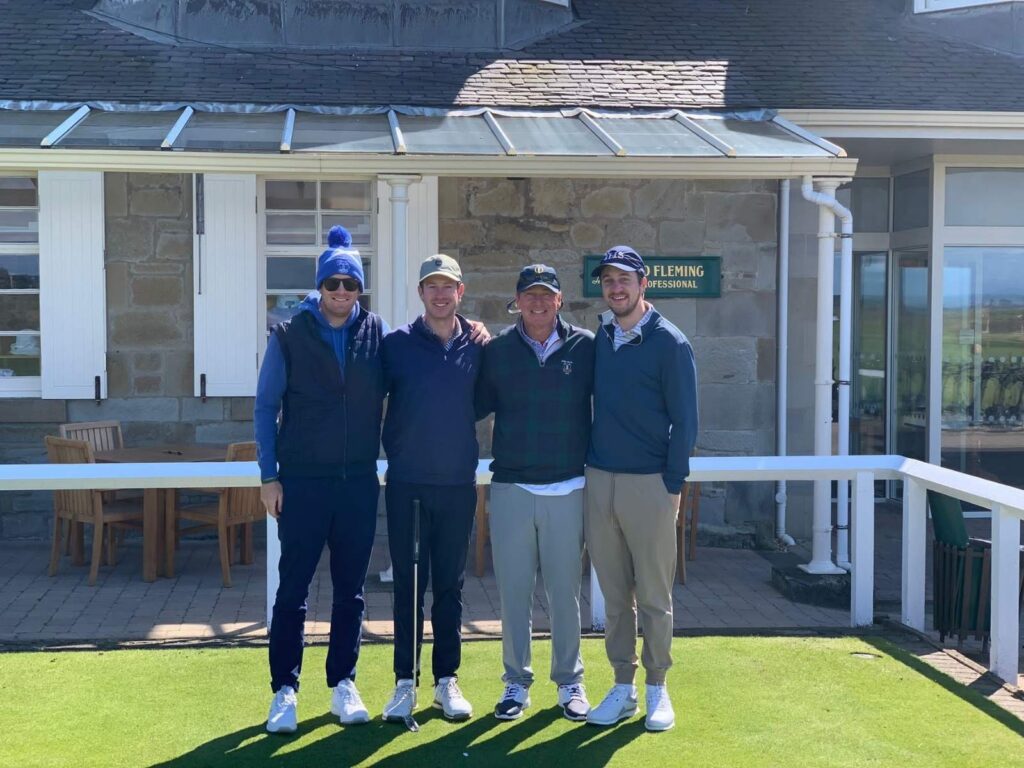 Group Captain Gordon Hamilton & Sons from Kansas City Country Club at Prestwick.