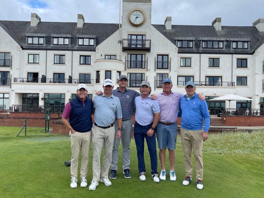 Group Captain Greg Grau and Friends from Lexington Country Club at Carnoustie Golf Links.