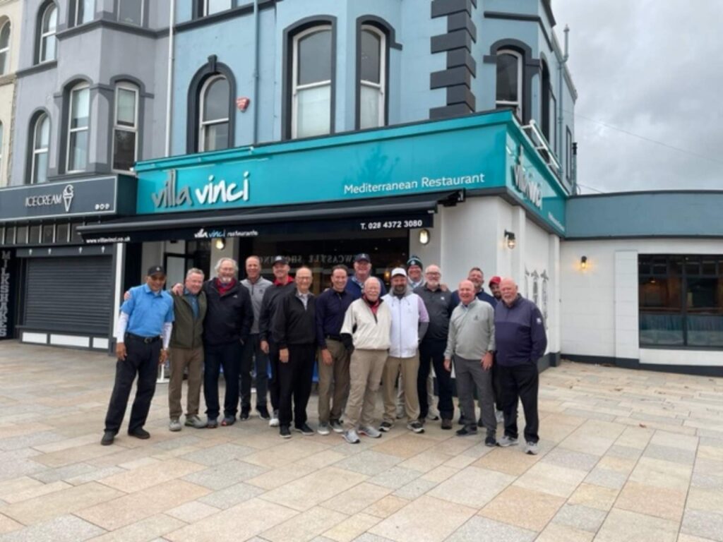Dave Edwards, PGA with his Dubuque Golf & Country Club members at Villa Vinci.