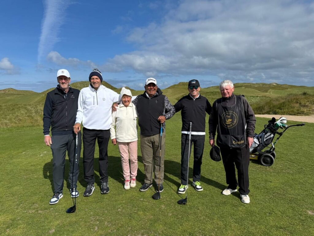 Group Captain Todd Lachman and Friends enjoy a beautiful day at Carne Golf Links.