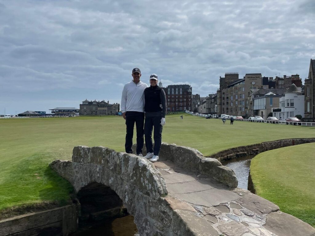 Greg Didier and Terry Rogers cap a memorable round at The Old Course at St. Andrews.