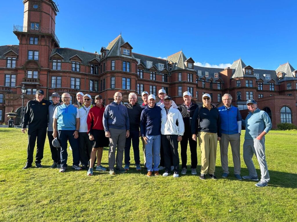 Scott Howe, PGA with Don Winker, PGA and the members of Des Moines Golf & Country Club at the Slieve Donard.