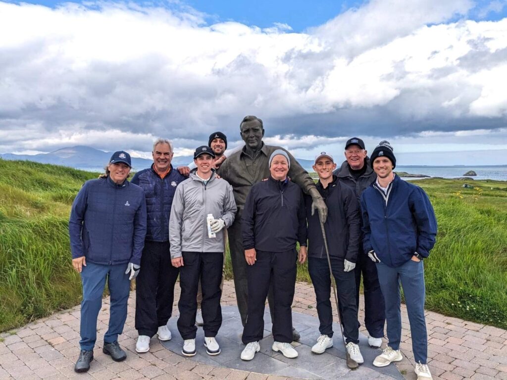 The Expedition led by Kurt Grotenhuis from Hazeltine National Golf Club with The King at Tralee.