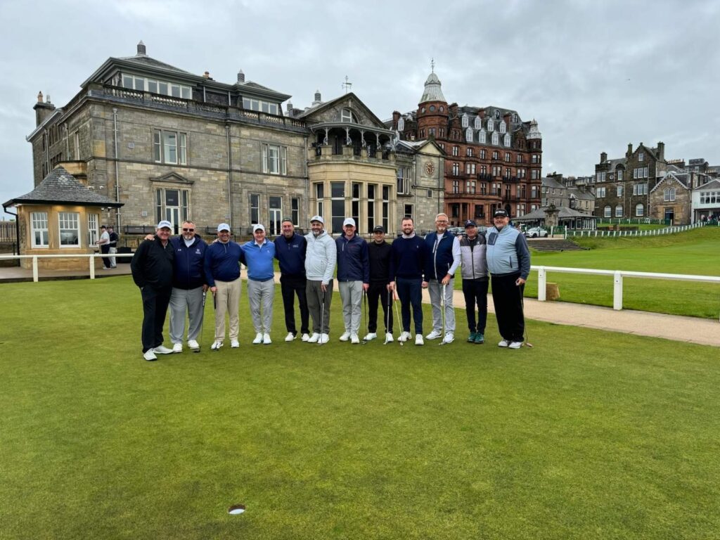 Mike Picciano, PGA with his Bull Valley Golf Club members at The Home of Golf.