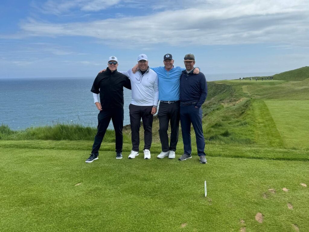 Group Captain Will Horne and Friends from the Cape Club of Sharon at Old Head Golf Links.