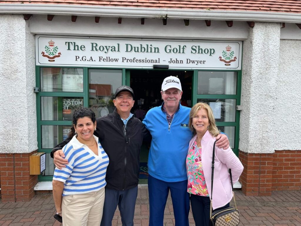 Maria & Charles Brawley from Concord Country Club with Carl & Lynn Rodriguez at Royal Dublin.