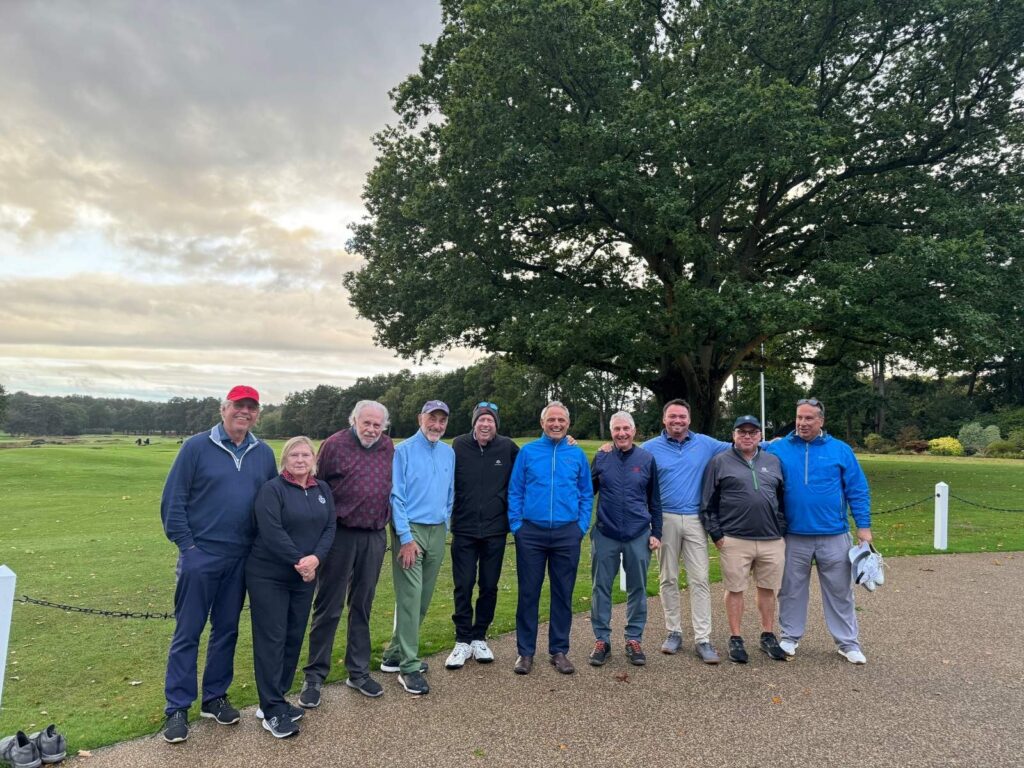TJ Wyld, PGA with his Bull’s Bridge Golf Club members at Sunningdale during their second 2024 H&B Expedition.