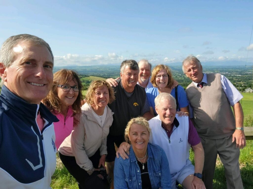 Group Captain Bill Lewis and Friends take in the views of Ireland with H&B Driver-Host Oliver Fitzgerald.