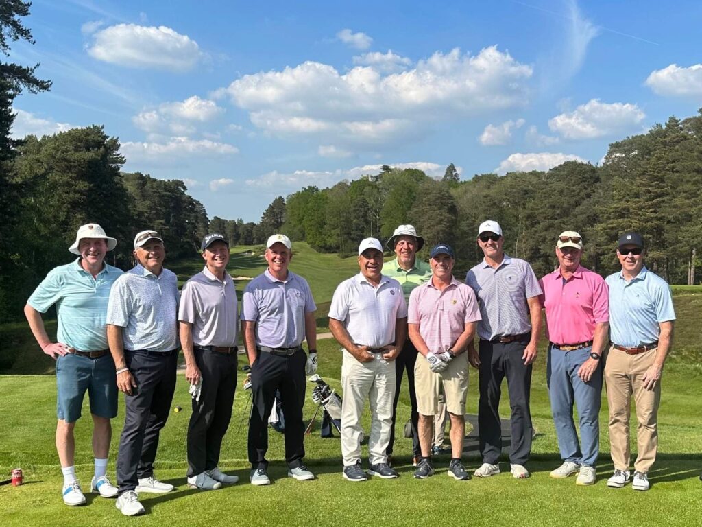 Group Captain Andy Addis and Friends from Philadelphia Cricket Club at St George’s Hill.
