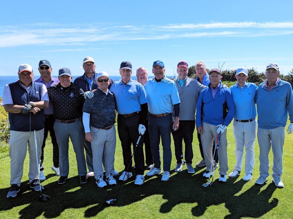 Zack Sweet, PGA with his Cape Cod National Golf Club members at Royal County Down.