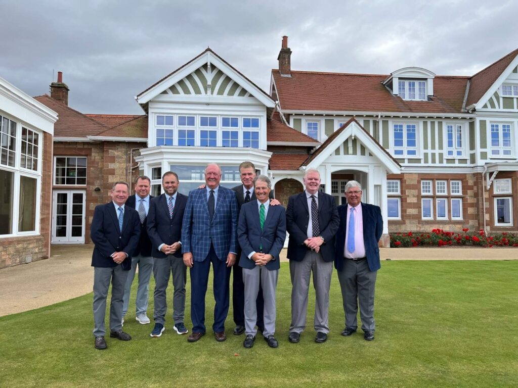 Brian Bohlig, PGA with his Annandale Golf Club members at Muirfield