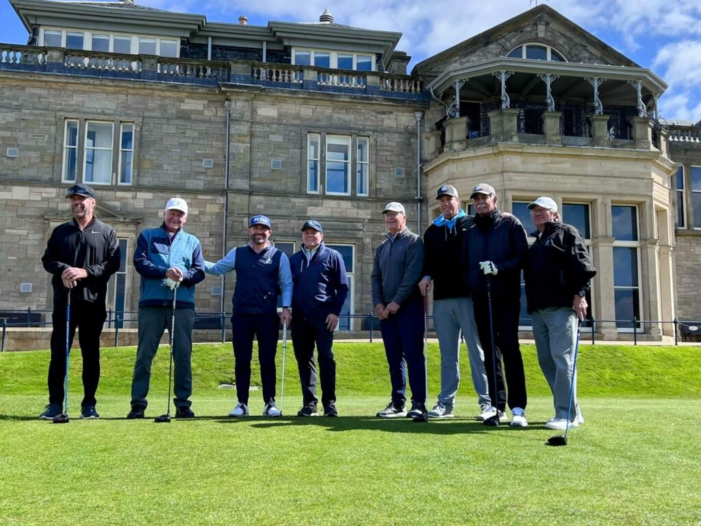 Dave Thompson, PGA and his Aspen Glen Club members, ready for a memorable round at The Old Course.