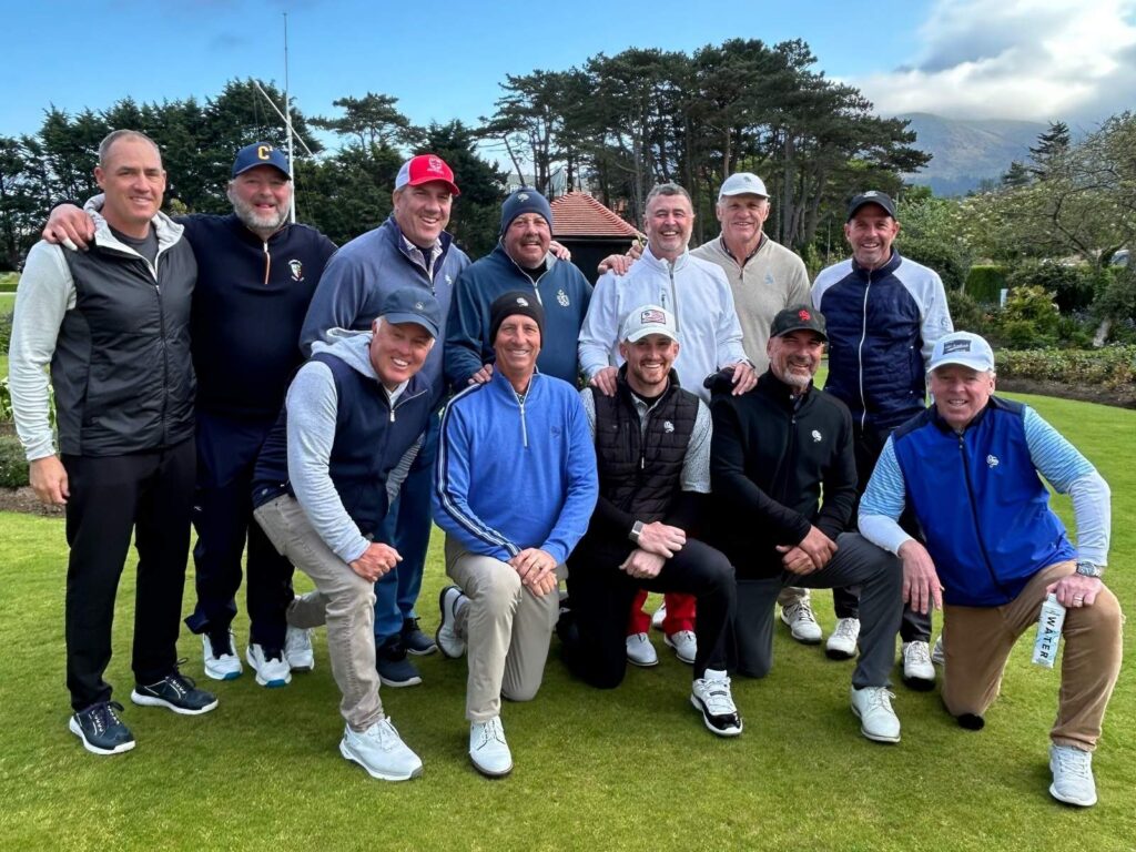 Jay Wick, PGA with his Old Sandwich Golf Club members at Royal County Down.