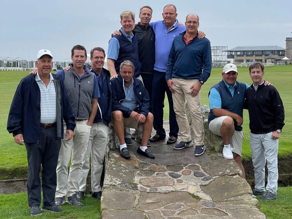 Nick Papadakes, PGA with his Onwentsia Club members at The Home of Golf