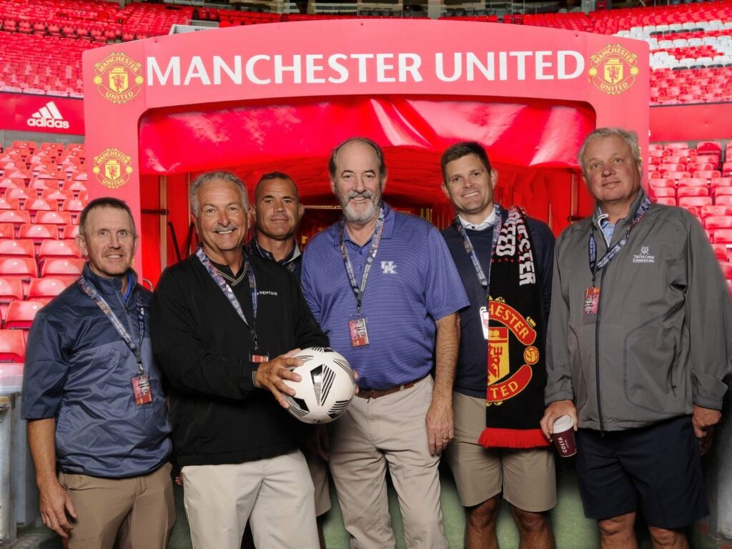 102 Group Captain Marty Goins and Friends from Valhalla Golf Club take in the tour of Old Trafford