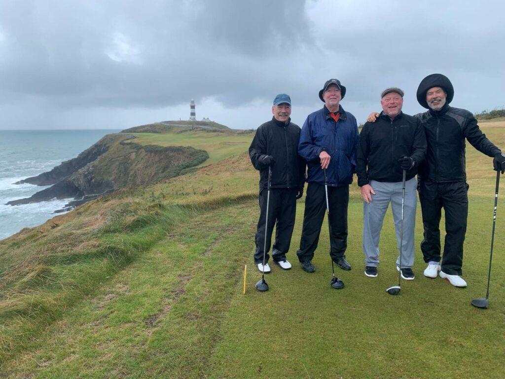 104 Group Captain Dave Bean and Friends on the 4th tee at Old Head Golf Links