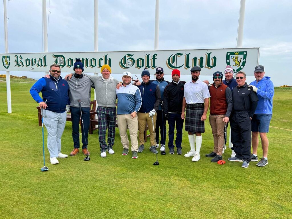 108 Group Captain Justin Richardson and Friends at Royal Dornoch Golf Club.