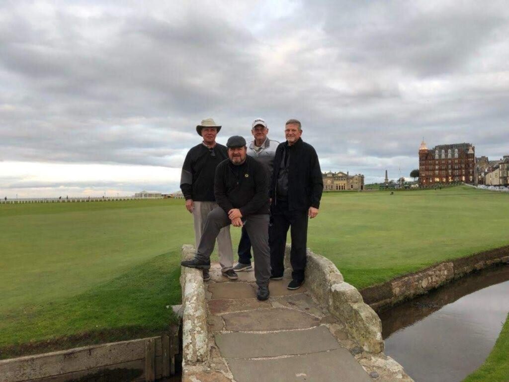 The Expedition led by Jim Roberts on the most famous little bridge in golf