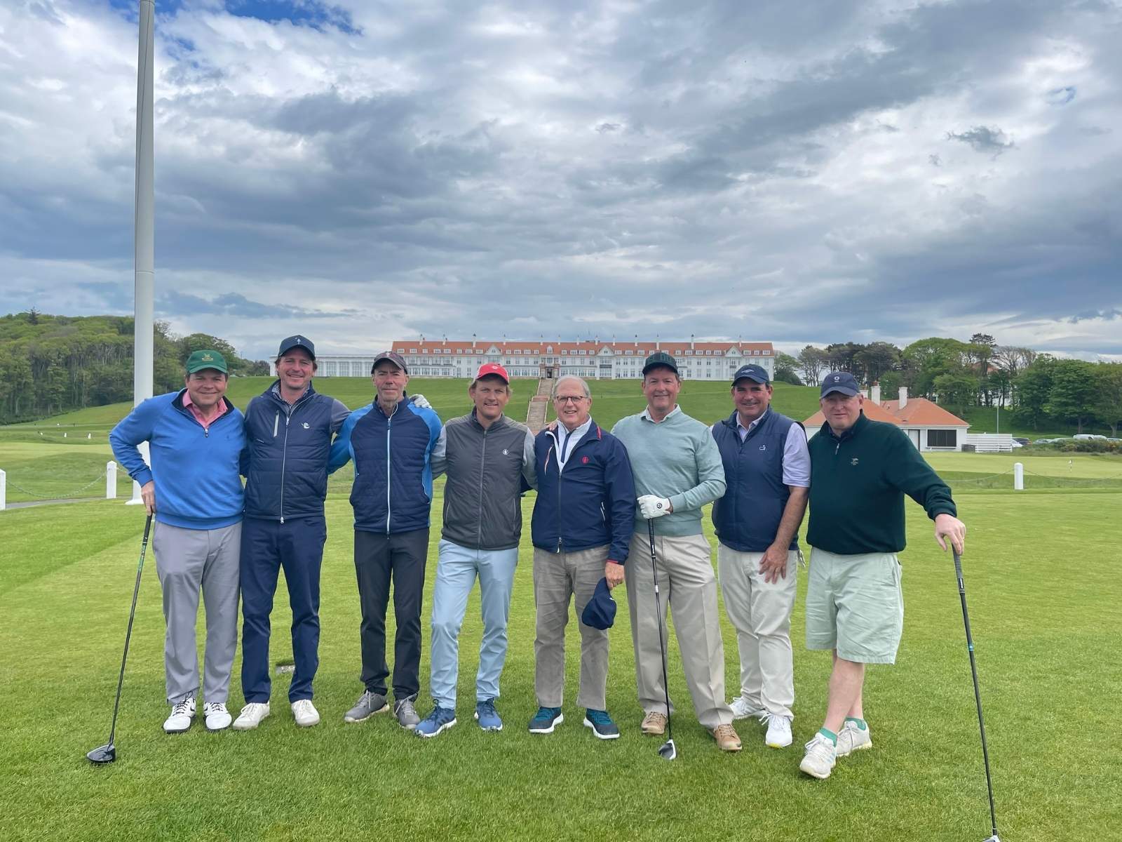 Nick Papadakes, PGA and his Onwentsia Club members at Turnberry