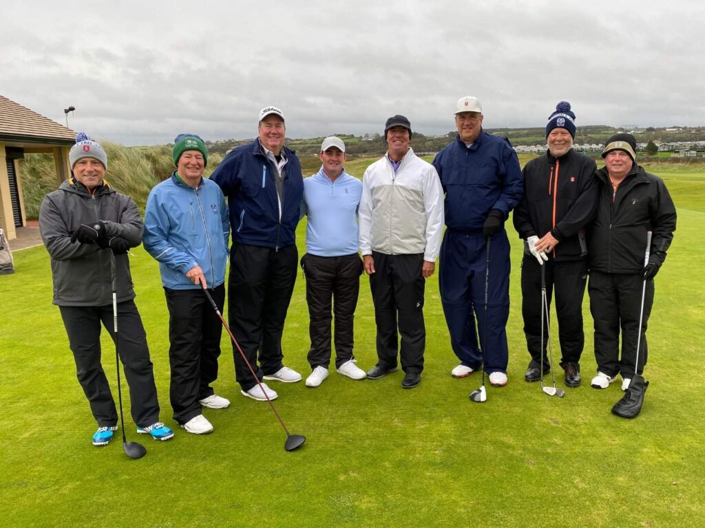 15 The members of Huntingdon Valley Country Club – led by Jason Duckworth, PGA and Ian Dalzell, PGA - at Royal Portrush