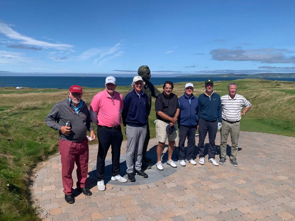Group Captain Michael Woods and Friends from Wakona Club with The King at Tralee Golf Links