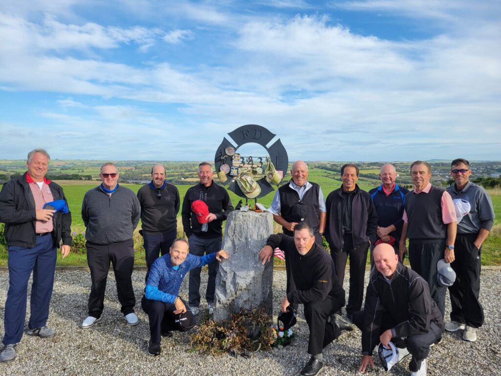The Expedition led by Scott Shapero of Walnut Creek Country Club at the 9-11 Firefighters Remembrance Garden in Kinsale