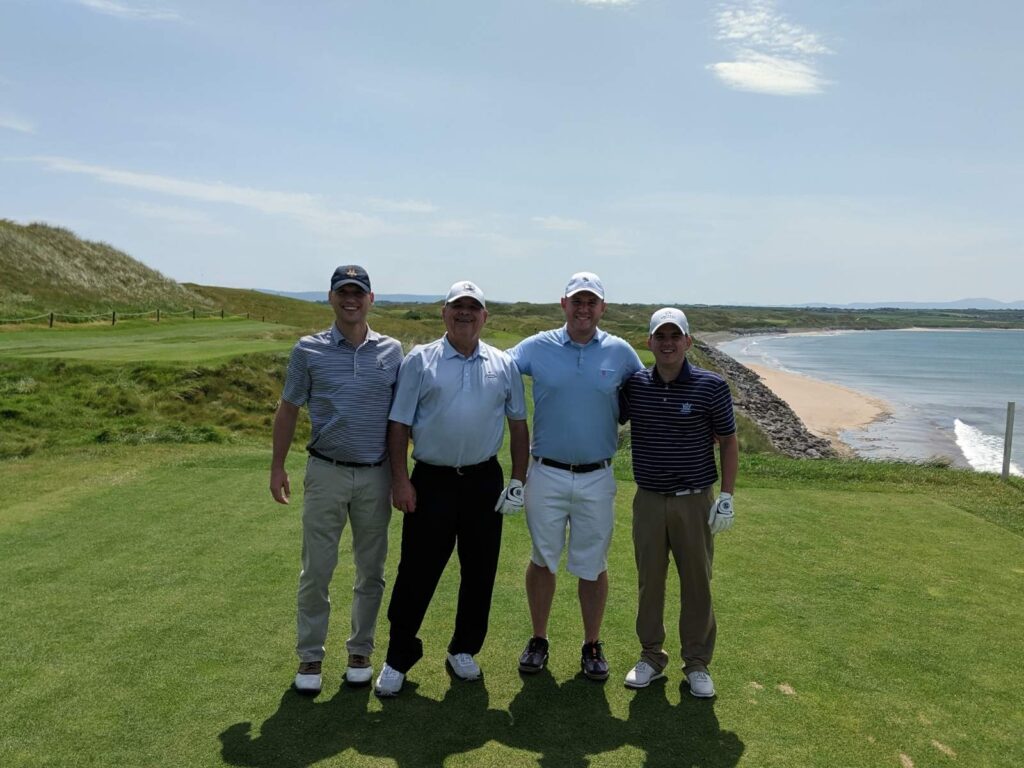 The Barbetta Family - Dave, Tony, Brian, and Mike - from Old Sandwich Golf Club along the sunny shores of Ballybunion