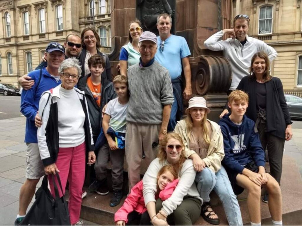 Sue Detzel and Family from Coldstream Country Club sightseeing in Edinburgh