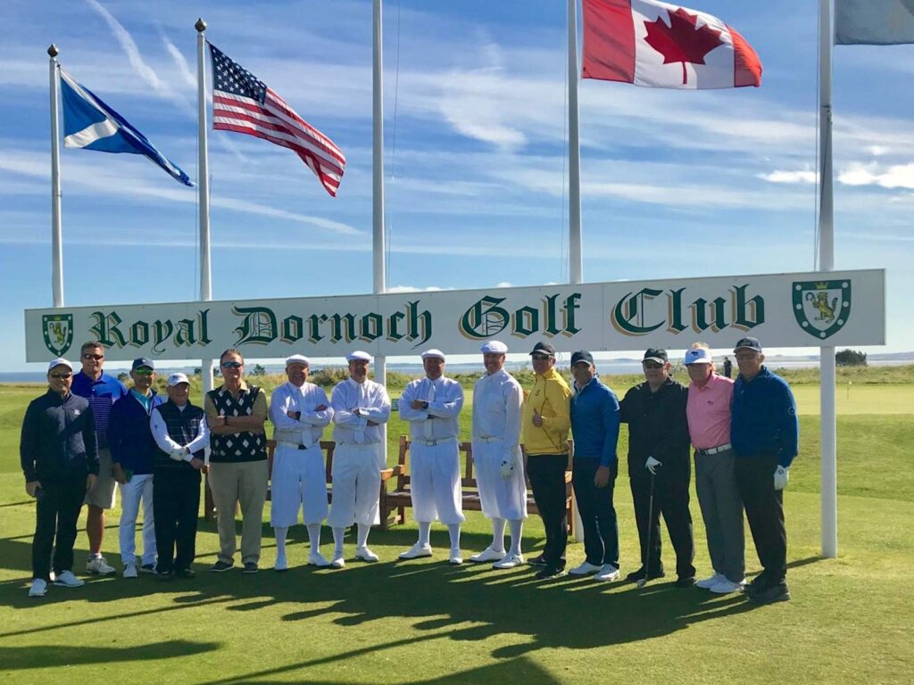 Dr. Ed Holland and Friends from Triple Crown Club at Royal Dornoch