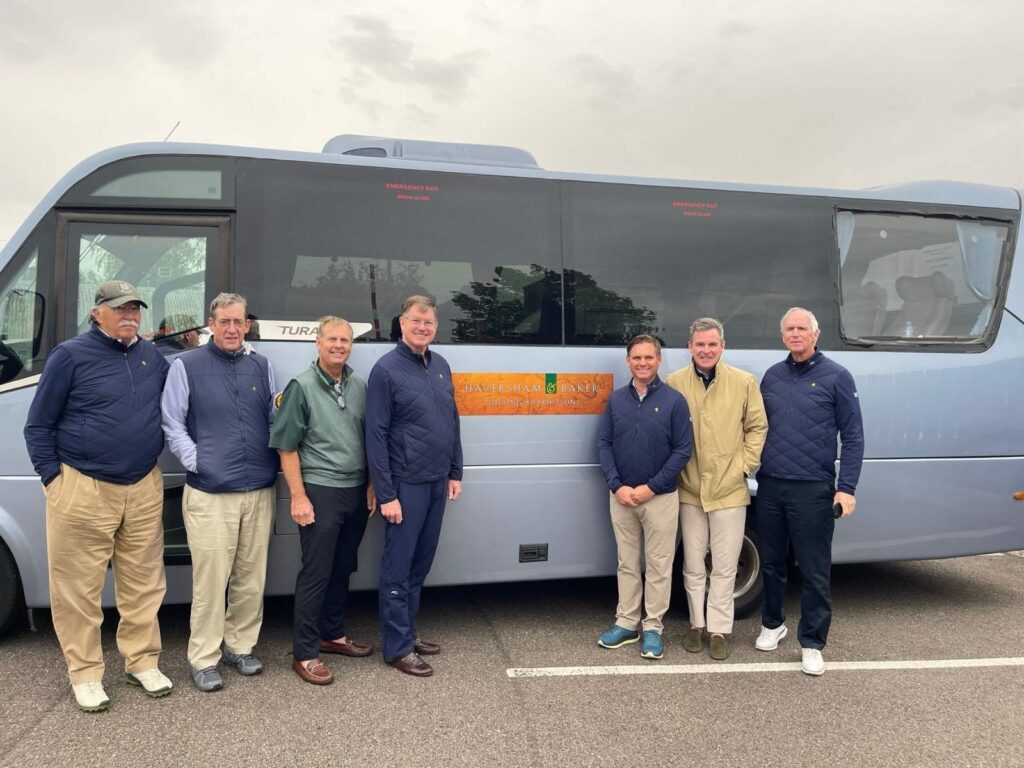 28 Tom Gilbert, PGA with his Gulph Mills Golf Club members in Scotland
