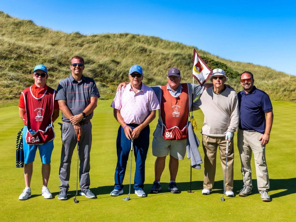 39 The Expedition led by Mark Grimme from Highland Country Club enjoys a spectacular day Ballybunion