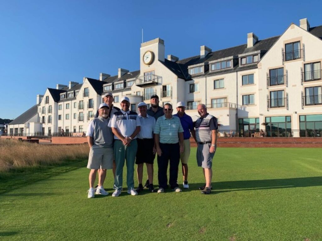 Jason Marvelli, PGA and his Indianola Country Club members at Carnoustie